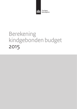 Berekening kindgebonden budget 2015