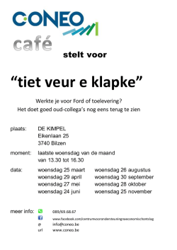 Praatcafe Coneo - ABVV Ford Genk