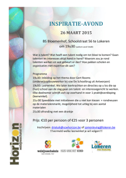inspiratie-avond 26 maart 2015