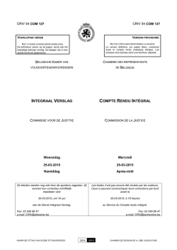 INTEGRAAL VERSLAG COMPTE RENDU INT&Eacute;GRAL