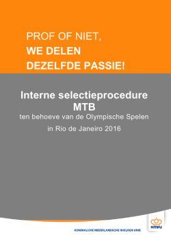 Interne selectieprocedure MTB