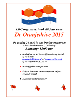 De Oranjedrive 2015