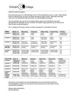 Informatie activiteitenweek
