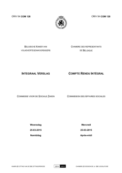 integraal verslag compte rendu int&eacute;gral