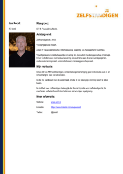Jan Roodt - FNV Zelfstandigen