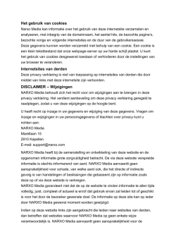 Het gebruik van cookies Internetsites van derden