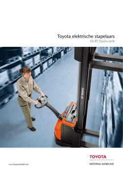 BT Staxio brochure - Toyota Material Handling Belgium