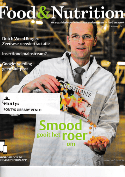 Insectfood mainstream? FONTYS LIBRARY VENLO