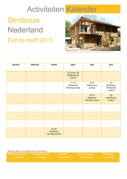 Agenda 2015 - Strobouw Nederland