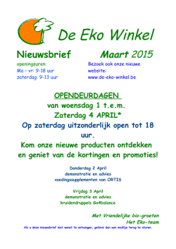 Nieuwsbrief Maart
