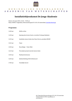 Installatiebijeenkomst De Jonge Akademie 2015