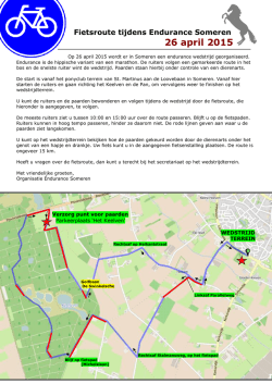 Fietsroute tijdens Endurance Someren