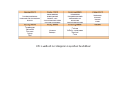 Info in verband met allergenen is op school beschikbaar