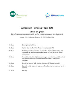 Programma symposium 7 april