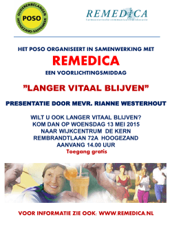 Voorlichting Remedica 13 mei 2015 - KBO Hoogezand