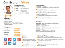 hier de CV van Jordy Groot