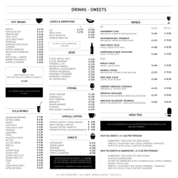DRINKS - SWEETS