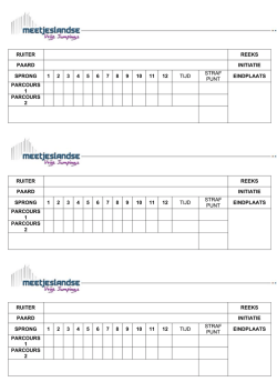 Initiatiereeks - Meetjeslandse Vrije Jumpings