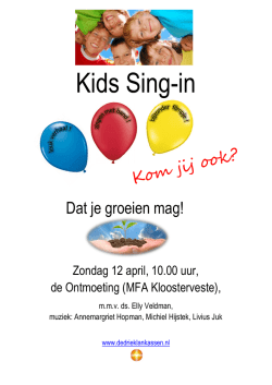 Kids Sing-in - dedrieklankassen