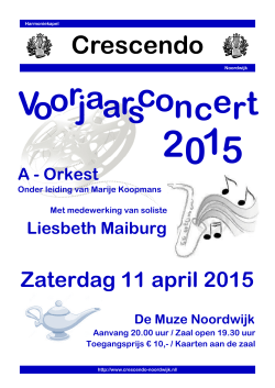 Poster voorjaarsconcert 2015