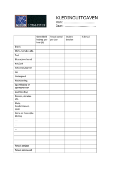 het invulschema Kleedgeld (pdf)