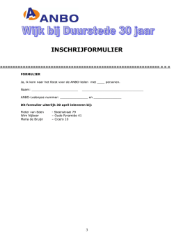 INSCHRIJFORMULIER