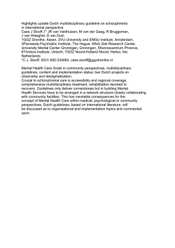 Highlights update Dutch multidisciplinary guideline