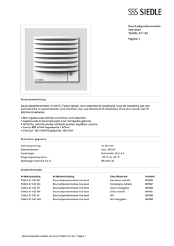 Deurluidsprekermodule line-level TLM/LL 611-02 Pagina 1