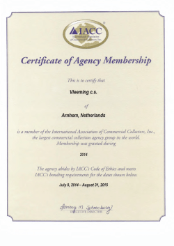 J&Acirc;IACC` Certificate ofAgency Membership - vleemingcs