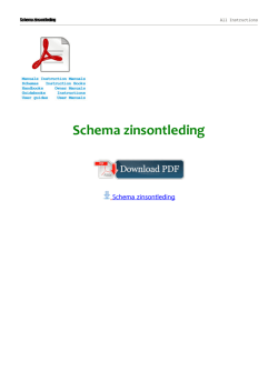 Schema zinsontleding