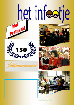 Jubileumnummer - Vrije Basisschool Zevergem