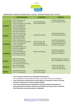 Groepslesrooster