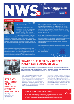 Nieuwsbrief 20 - Kankeronderzoekfonds Limburg