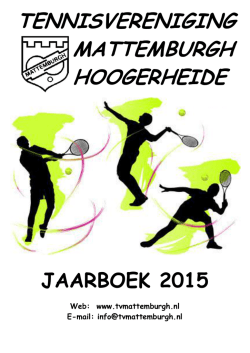 Jaarboekje - Tennisvereniging Mattemburgh
