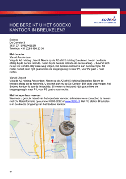 HOE BEREIKT U HET SODEXO KANTOOR IN BREUKELEN?