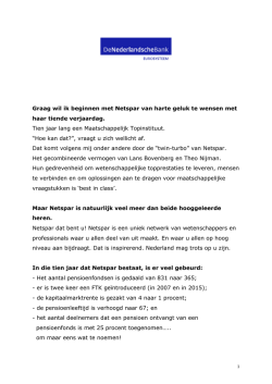 Een toekomstbestendig pensioenstelsel: kan dat? (PDF, 30.5 kB)