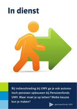 In dienst - Pensioenfonds UWV