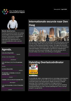 Nieuwsbrief april 2015