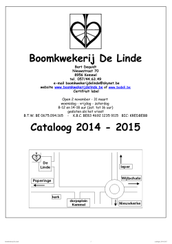 PDF cataloog - Boomkwekerij De Linde