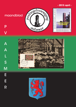 P V A A L S M E E R - Postzegelvereniging Aalsmeer