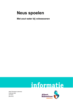 Neusspoelen met zout water bij volwassen