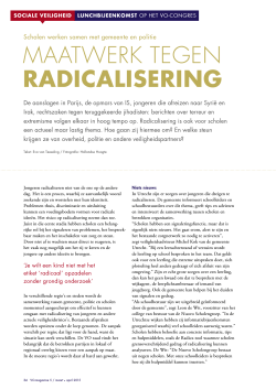 Artikel VO-magazine `Maatwerk tegen radicalisering` - VO-raad