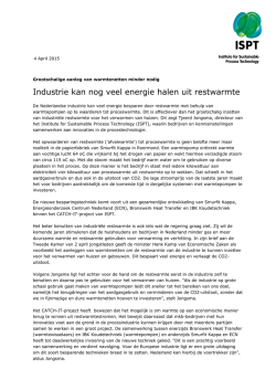 Industrie kan nog veel energie halen uit restwarmte