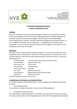 jaarverslag 2014 - Huurdersvereniging Brederode