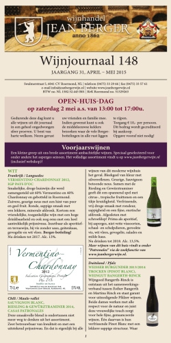 Wijnjournaal 148 - Wijnhandel Jean Berger