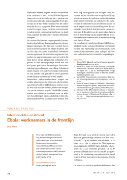 ebola: werknemers in de frontlijn