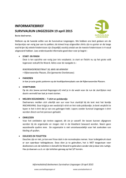 informatie deelnemers - Survivalrun Lingezegen