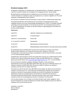Dividend boekjaar 2009 Accell Group N