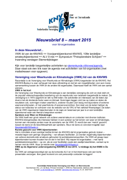 Nieuwsbrief 8 – maart 2015 - Sterrenkunde in Nederland