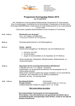 Programma Koningsdag Didam 2015